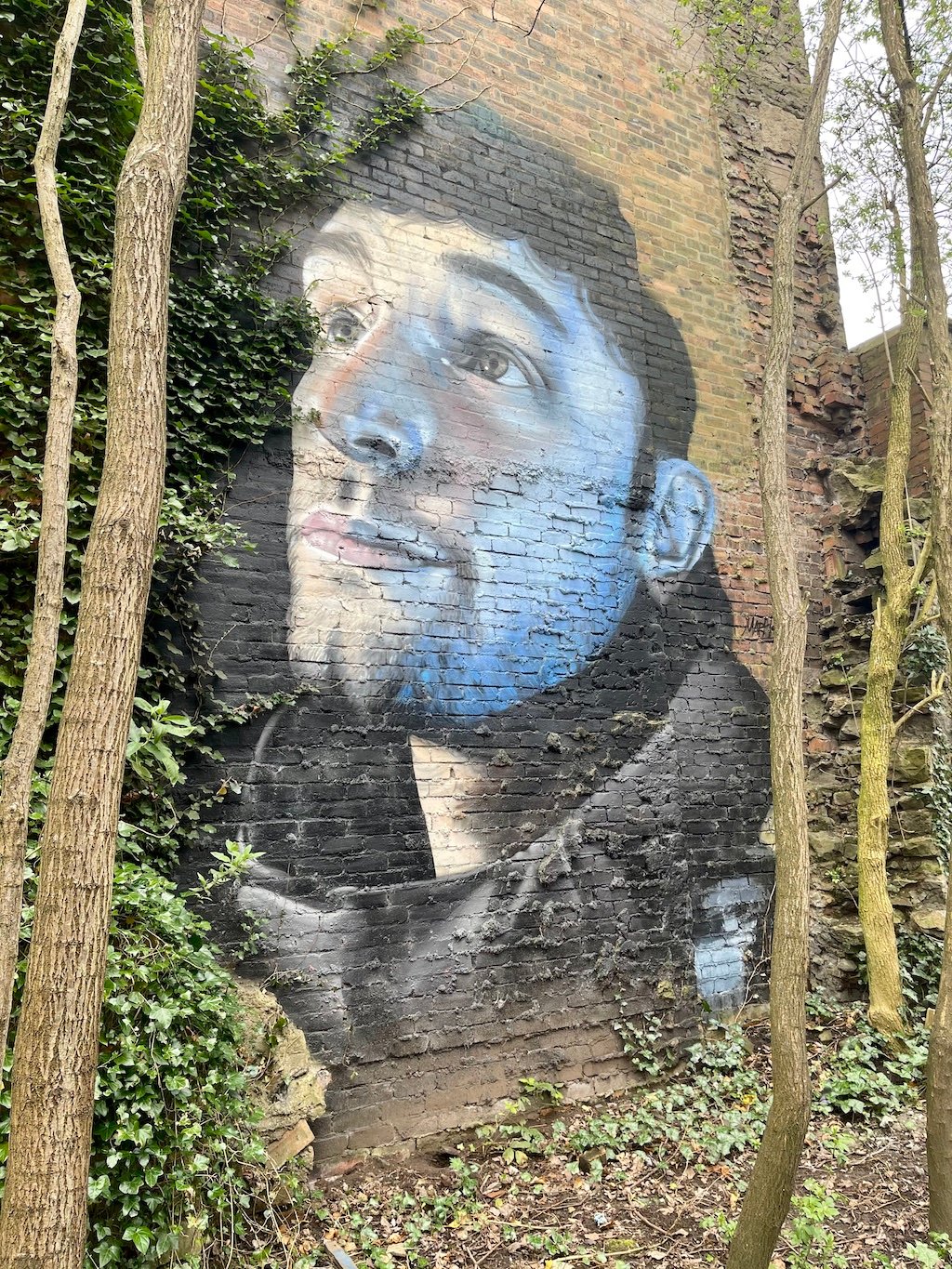 Paisley mural No. 19: "Mural (still there 2026)" on High Street, Paisley, Paisley town centre